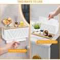 thumbnail image 3 of Dispensador de Toallas de Papel Madera - Dispensador de Sanitas y Papel para Manos, Porta Sanitas, para Pared o Encimera, Ideal Baño Cocina Hogares Hoteles Restaurantes (Blanco), 3 of 4