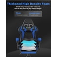 thumbnail image 4 of Bigzzia Gaming Chair with Footrest, Ergonomic Game Chair with Lumbar Support & Headrest, Height Adjustable with 360°Swivel Wheels, Blue, 4 of 10