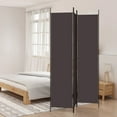 thumbnail image 1 of vidaXL 3-Panel Room Divider Brown 150x220 cm Fabric, 1 of 5
