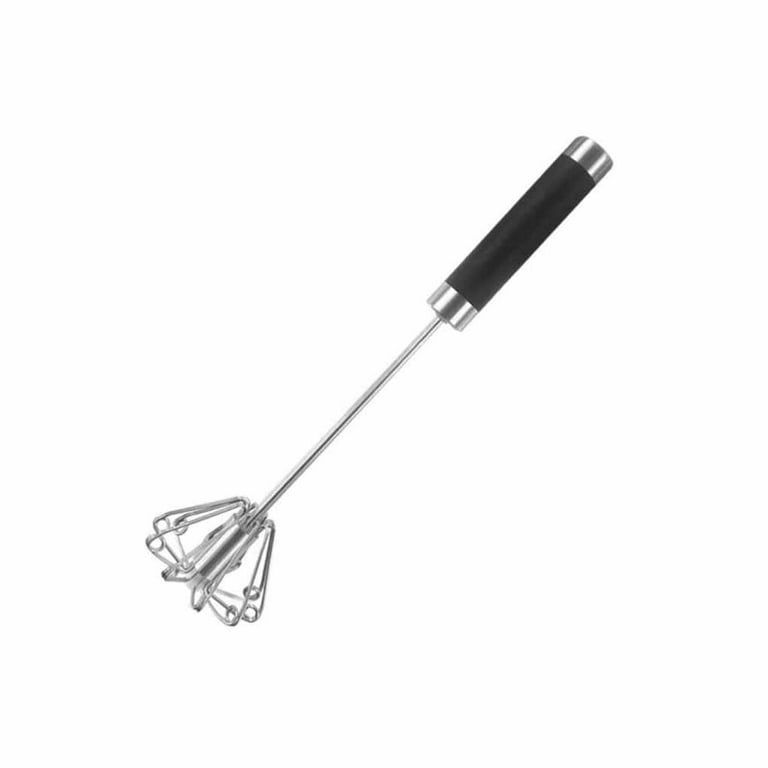 ANYI Whisk 12Inch Stainless Steel Long Handle Egg Beater Hand Push