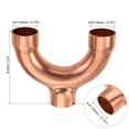 thumbnail image 2 of Unique Bargains Tee Y Type Copper Fitting Welding Joint 3/4 Inch ID for HVAC Air Conditioner Refrigeration, 2 of 5