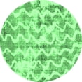 thumbnail image 1 of Ahgly Company Indoor Round Abstract Emerald Green Modern Area Rugs, 5' Round, 1 of 4