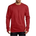 thumbnail image 7 of Hvogkswy Workout Shirts for Men Solid Crew Neck Long Sleeve Base Layer T-Shirt Thin Breathable Sport Fitness Pullover Top, Size S-3XL, 7 of 7