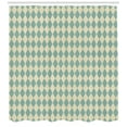 thumbnail image 3 of Ambesonne Geometric Shower Curtain, Retro Argyle Pattern, 69"Wx84"L, Beige Teal, 3 of 3