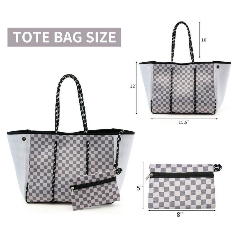 How cute is this neoprene tote! If you love the Louis Vuitton