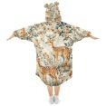 thumbnail image 2 of FORMRS Wearable Blanket Hoodie with Sleeves for Kids Cozy Flannel Sweatshirt, Deer Pattern, 2 of 7