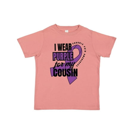 

Inktastic Chronic Pain I Wear Purple For My Cousin Gift Toddler Boy or Toddler Girl T-Shirt