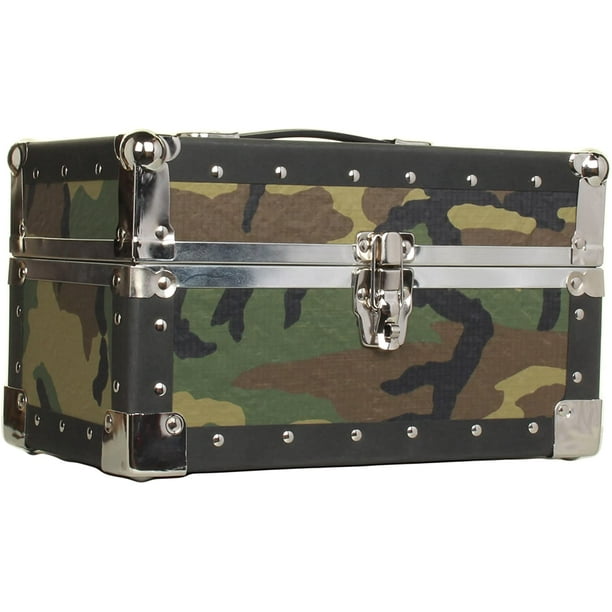 Gilbin Summer Camp and College Dorm Mini Storage Trunk Organizer Keepsake Box Treasure Chest