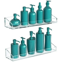 Vdomus Transparent Acrylic Bathroom Shelves, Wall Mounted, No Drilling