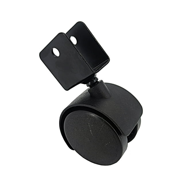 FixtureDisplays® 2 Inch 40 lbs Capacity Plastic Wheel 18mm Board Edge Mount 360 Degree Rotation Swivel Furniture Caster Black Wheel Non-locking Castor 40 lbs Load Capacity Each Wheel 401350-1PK