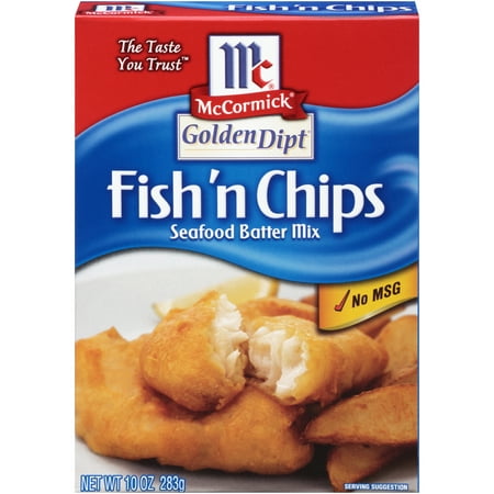 (4 Pack) McCormick Golden Dipt Fish 'n Chips Seafood Batter Mix, 10