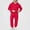 Red, variant on Vornjynx Boys 2 Piece Outfit (2-14) Fleece Lined Hooded Sweatshirt with and Leg Tied Sweatpants Set Sporty Blue