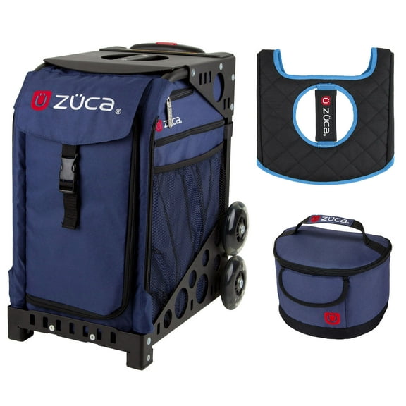 Zuca 18" Sport Bag - Midnight with Lunchbox and Seat Cover (Black Frame)