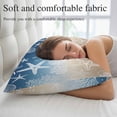 thumbnail image 5 of Blue Brown Ombre Coastal Throw Pillow Covers, Sea Nautical Summer Beach Starfish Coral Soft Breathable Pillow Cases with Invisible Zipper, Standard Pillowcases for Couch Bed Sofa Chair 20x26 Inches, 5 of 9