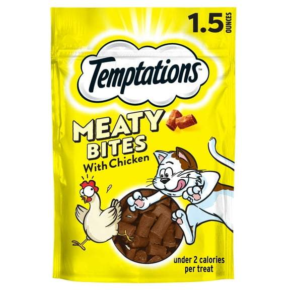 Temptations Meaty Bites Soft and Savory Chicken Flavor Treats for Cats [Multiple Sizes]