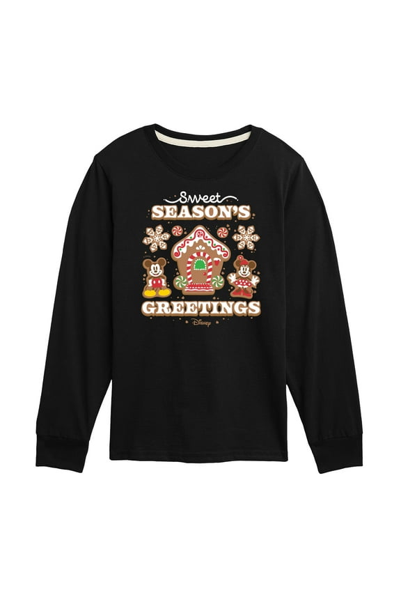 - Mickey and Minnie Sweet Seasons Greetings Christmas - Toddler & Youth Long Sleeve Graphic T-Shirt