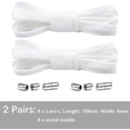 thumbnail image 2 of 2 Paires Lastiques Lacets Plats Avec Fermeture En Mtal, Lastiques Sans Nuds Cravate Lacets Pour Enfants Et Adultes, Lacets De Sport De Chaussures Pour, 2 of 4