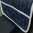 thumbnail image 3 of Indigo Microwave Oven Cover, Ocean Inspired Garden Botanic Floral Details Leaves Buds Image Print, Water Resistant Organizer with Pockets for Kitchen, 36" x 12", Dark Blue Violet Blue, by Ambesonne, 3 of 4