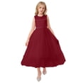thumbnail image 2 of CPNG Girls' Sleeveless Lace & Tulle Flower Girl Dress – Pearl-Accented Bodice, Ruffled Ball Gown Skirt for Weddings, First Communions & Special Occasions, 2 of 9