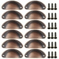 thumbnail image 1 of 12Pcs Cup Pull Shell Handles Half Moon Kitchen Cupboard Cabinet Door Drawer, 1 of 4