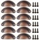 thumbnail image 2 of 12PCS Retro Kitchen Drawer Cabinet Door Handle Furniture Knobs Handware Cupboard Iron Antique Shell Pull Handles, 2 of 8