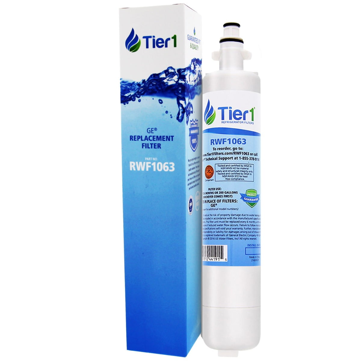 Tier1 RPWF Refrigerator Water Filter | Replacement for GE RPWF (NOT RPWFE) & WaterSentinel WSG-4, PYE23KSD, GNE26GSD, GFE29HSD, RWF3600A, MPF15350, R-3600, SP-GSRP, Fridge Filter