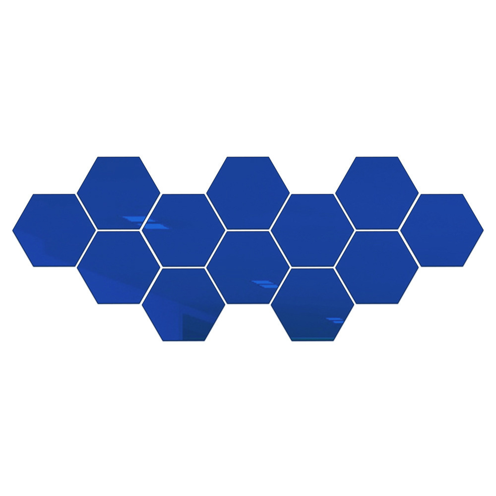 12Pcs Hexagonal Self Adhesive Mirror Effect Wall Sticker Living Room