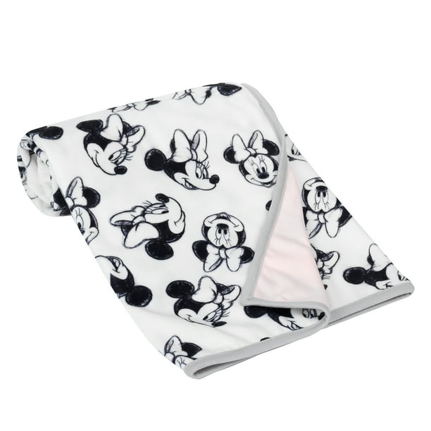 Lambs Ivy Disney Baby Minnie Mouse Baby Blanket White Pink Minky Jersey Walmart Com Walmart Com