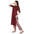 thumbnail image 3 of Phagun Cotton Kurta Palazzo Set, Solid Ethnic Kurti Printed Pant Co-Ord Set For Women, 3 of 8