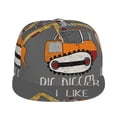 thumbnail image 2 of Gaeub I Like Big Digger Flat Bill Snapback Hats Baseball Caps with Adjustable for Running Workouts and Outdoor Activities, 2 of 9
