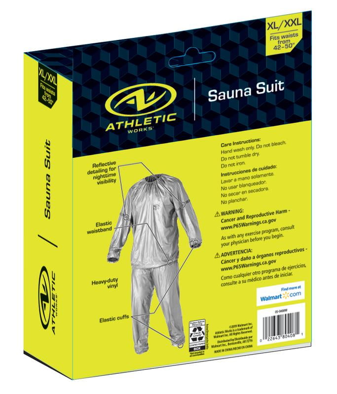Details about   Athletic Works Sauna Suit reflective detailing on sleeves L/XL Promote PVC 