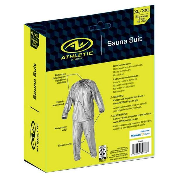 Athletic Works Sauna Suit with Reflective Detailing on Sleeves, X
