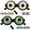 Green+Yellow, variant on Threns Crazy Eyes Glasses,6 Pcs Winking Glass,Novelty Shaking Eye Glasses,Funny Sunglasses for Adults,Blinking Glass for Party and Performances