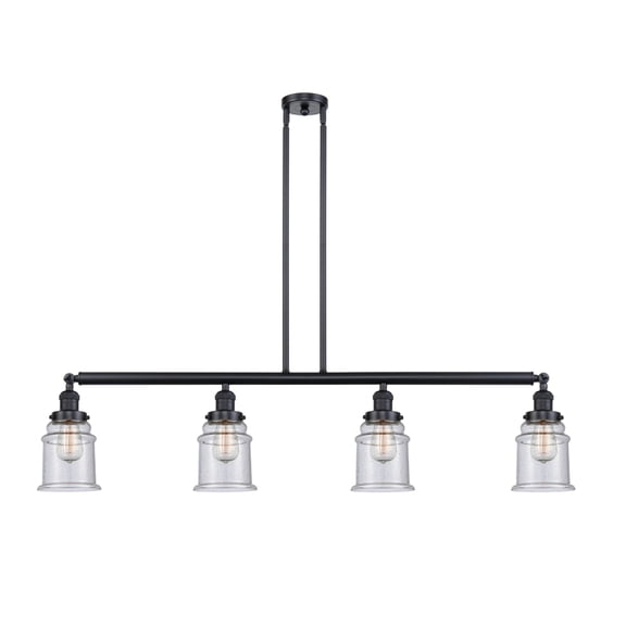 Innovations Lighting 214 Canton Canton 4 Light 51" Wide Linear Chandelier - Black