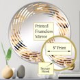 thumbnail image 3 of Designart "Sand Dune Stealth" Camouflage Spiral Round Wall Mirror - Oval Printed Decorative Mirror - Multiple Color Options, 3 of 5