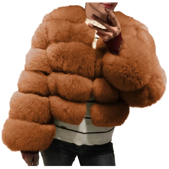 WRKEKC Plus Size Womens Parka Style Plush Coat Stand Collar Extended Sleeves Cold Weather Snow Jacket