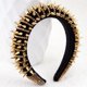 thumbnail image 3 of Punk Rock Spiked Headband, Metal Rivet with Crystal Beads Cool Goth Hairband for Women and Girls (Gold Rivet), 3 of 4