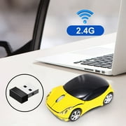 UsRHHA 2.4GHz Wireless Mouse, Car-Shape Optical USB Mouse for PC Laptop, 1200DPI Portable Scroll Mice for Computer Tablet Gaming Office