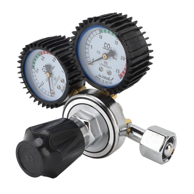 CO2 Regulator, Carbon Dioxide Regulator High Accuracy Robust Clear Reading for Welding Cutting Electronic Industries