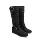 thumbnail image 4 of Botas DREAM PAIRS para Mujer con Pantorrilla Ancha, Altas hasta la Rodilla, en Ante Negro, 4 of 9