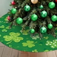 thumbnail image 4 of St. Patrick''s Day Tree Skirt 48 Inch Double Sided Green Shamrock Red Love Mat Carpet Irish Party Tree Skirt Decoration for Home Office Holiday Party Decoration, 4 of 6