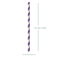 thumbnail image 3 of Paper Drinking Straws for Beverages, Assorted Colors Striped Biodegradable Disposable Straws, 0.6 cm Diameter x 19.7 cm Length, Eco-Friendly for Parties, Weddings & Daily Use, 3 of 8