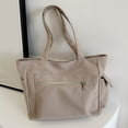 thumbnail image 4 of Stylago Canvas Tote Bags for Women Large Capacity Shoulder Purses with Side Pocket College Students Casual Book Pack for Daily Use Brown, 4 of 7
