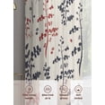 thumbnail image 6 of Grey Red Botanical Sheer Curtains 108 Inch Length 2 Panels Set Window Treatments, Rustic Country Spring Floral Summer Leaf Rod Pocket Semi Curtains for Living Room/Bedroom/Kitchen, 104"W x 108"L, 6 of 7