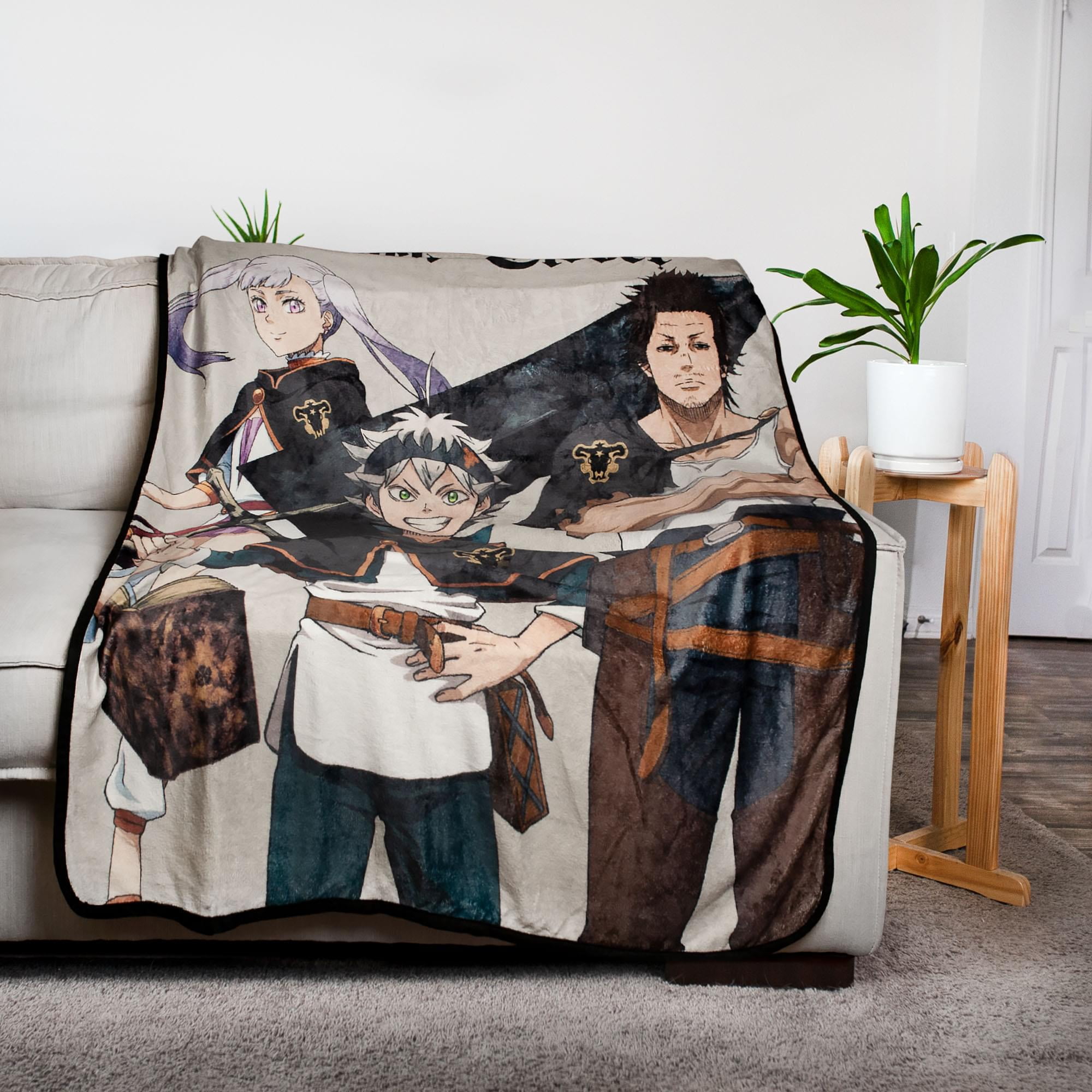 Black Clover Fleece Throw Blanket 45 x 60 Inches Walmart