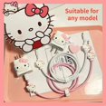 thumbnail image 2 of Hello Kitty Kawaii Câble de Protection de Données Corde Chargeur Fille Étui de Protection Protection Enroulement Casque Corde Cadeaux Fille, 2 of 7