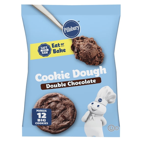 Pillsbury Pâte à biscuits aux pépites de Double chocolat, Prête à cuire