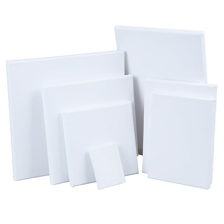  Ireer 90 Pcs Mini Stretched Canvas Bulk, 5 x 5 Inch White  Canvases for Painting, 100% Cotton Small Blank Canvas Boards for Kids, Art  Supplies Panels for Oil, Acrylic, Watercolor Paint
