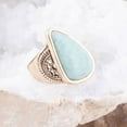 thumbnail image 2 of Sunset Blue Amazonite and Golden Ring, 2 of 3