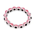 thumbnail image 2 of Bling Jewelry Womens Purple Blue White Pink Evil Eye Stackable Stretch Bracelet Crystal Spacer Set of 4, 2 of 4